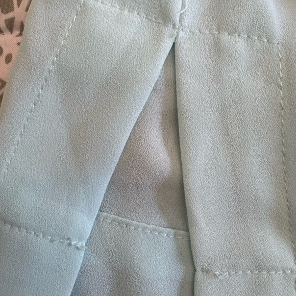 LOFT Women's Light Aqua Chiffon Sheer Blouse - Picture 4 of 4